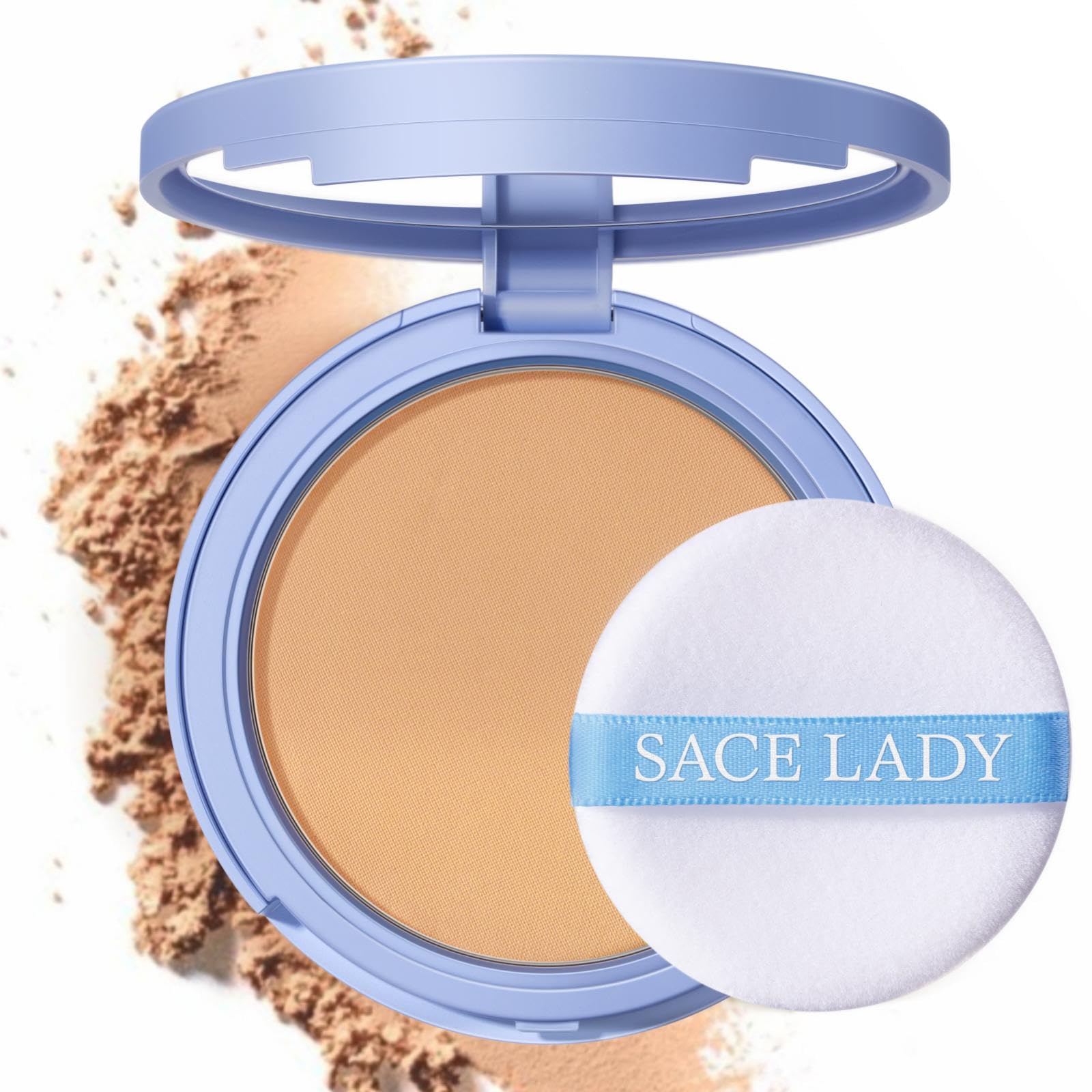 Polvo facial SACE LADY, resistente al agua para un acabado duradero