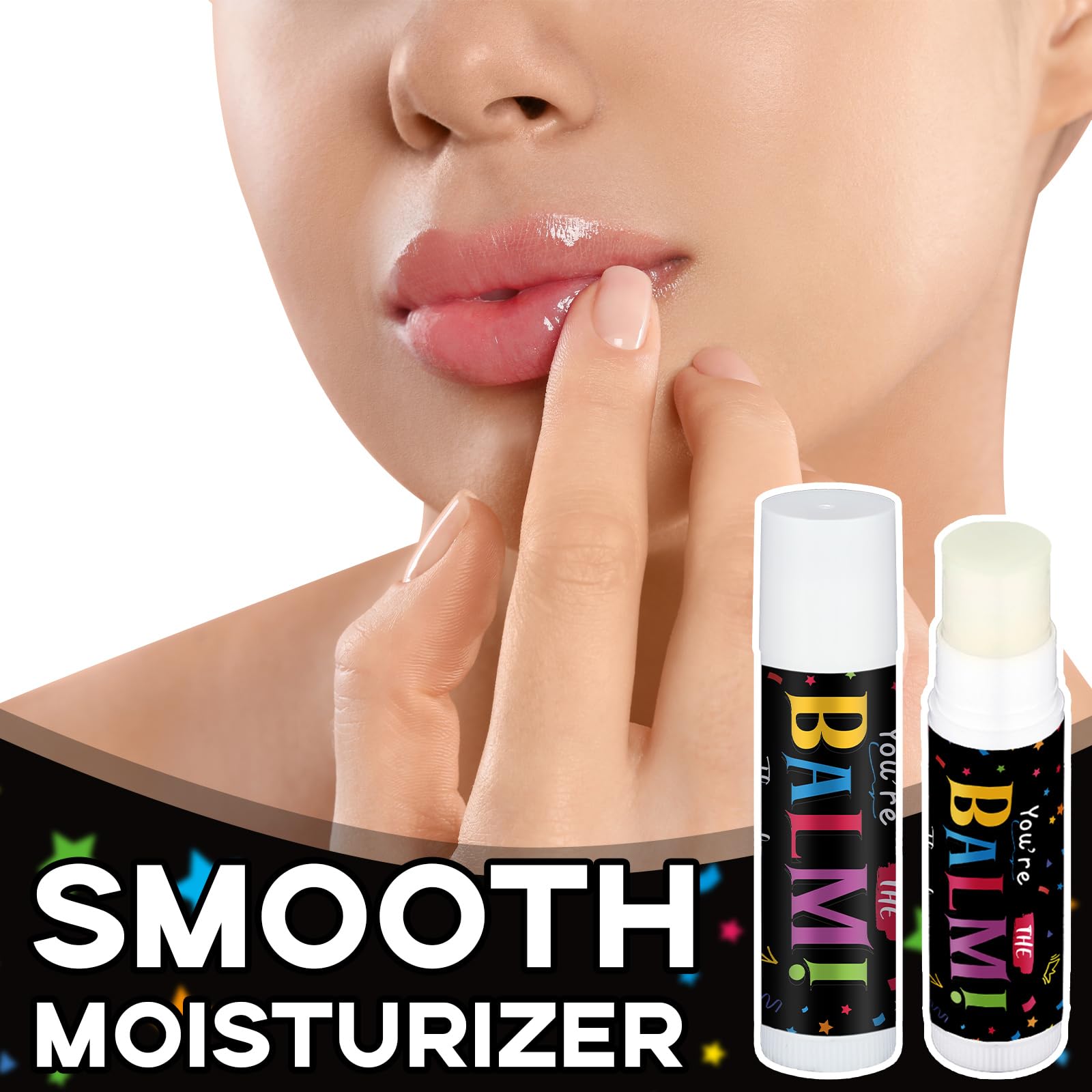 Sacubee bálsamo labial, sabor vainilla, con mensaje impreso para agradecer.