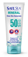 Safe Sea Zinc Oxide SPF50 para cara y cuerpo, protección suave y no blanqueante