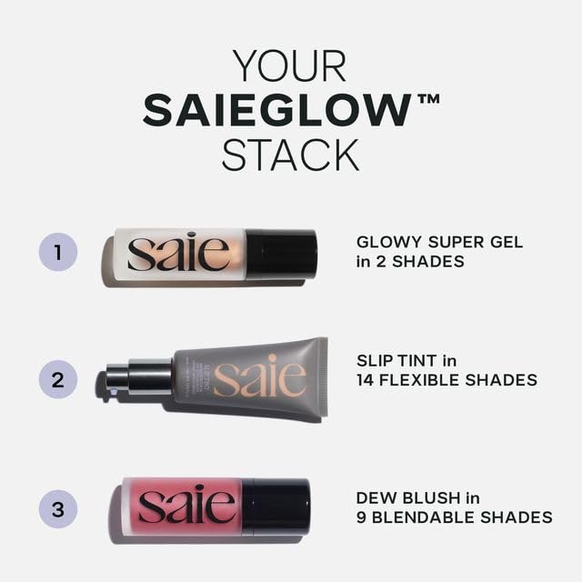 Saie Dew Liquid Blush Rosy, look natural para uso diario