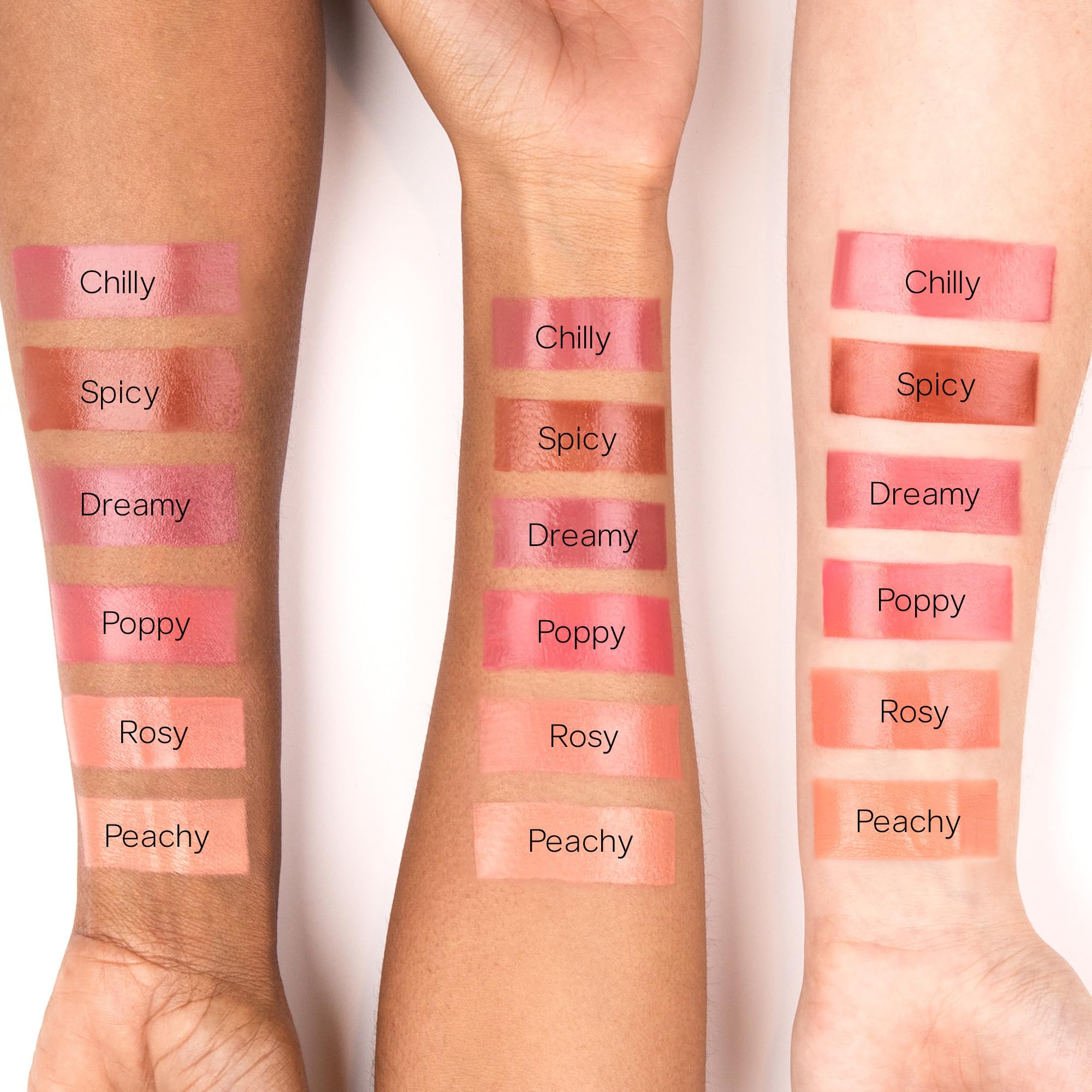Saie Dew Liquid Blush textura cremosa que se funde con la piel