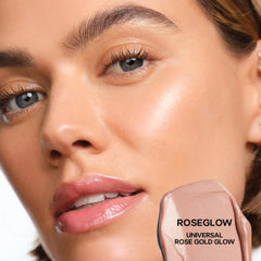 Textura luminosa de Saie Mini Glowy Super Gel, sensación ligera y sedosa.