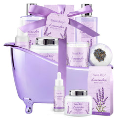 Saint Roy cesta de baño lavanda con presentación elegante para regalo