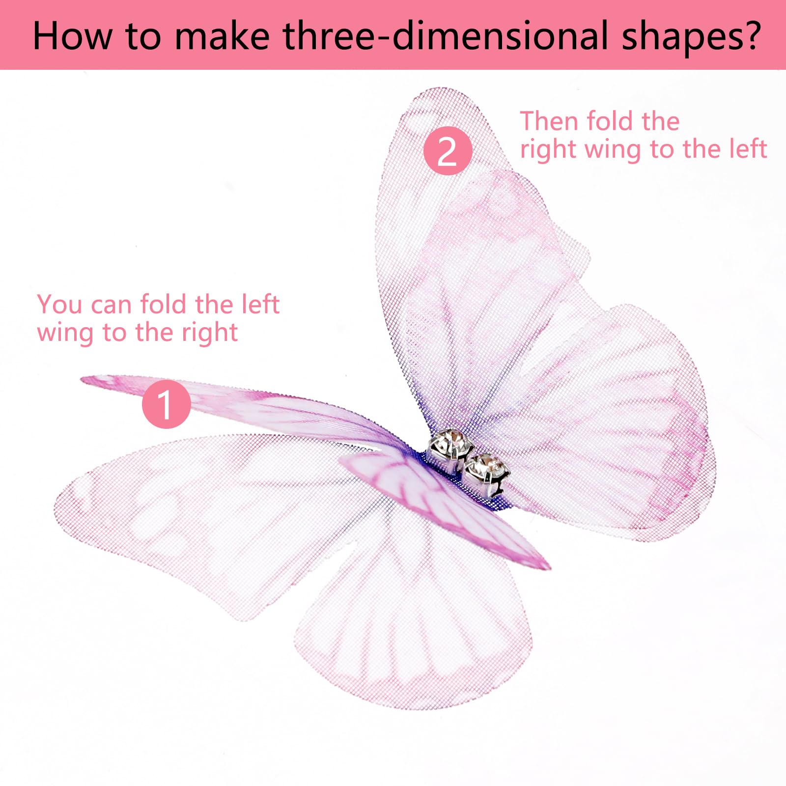Mariposas 3D para broches y accesorios coloridos Salbsever