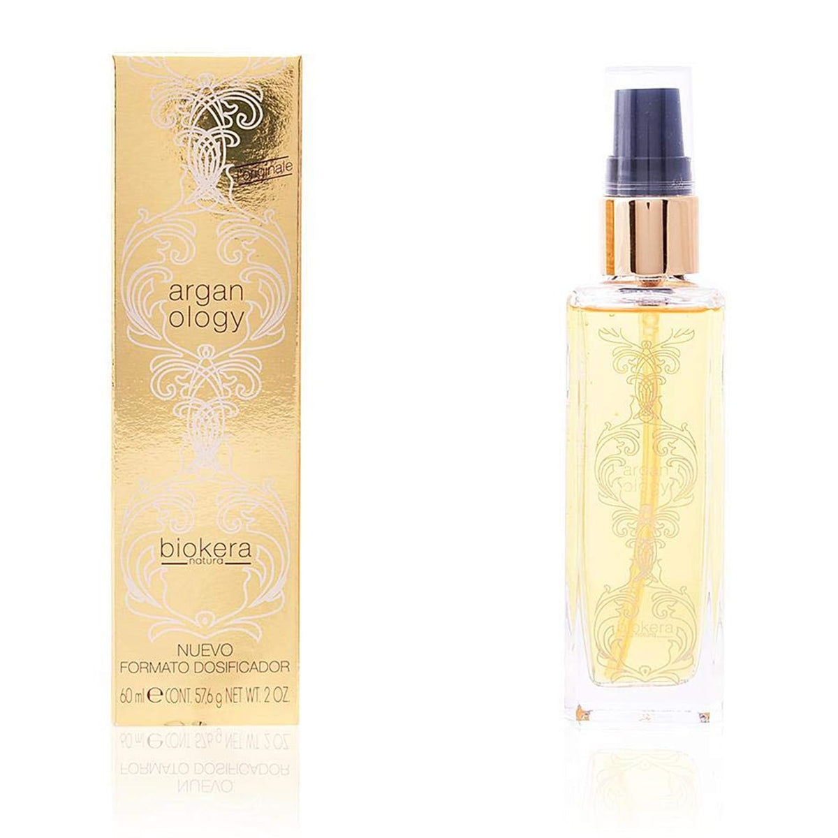 Salerm Arganology Serum envase de 60 ml para cuidado capilar sin residuos