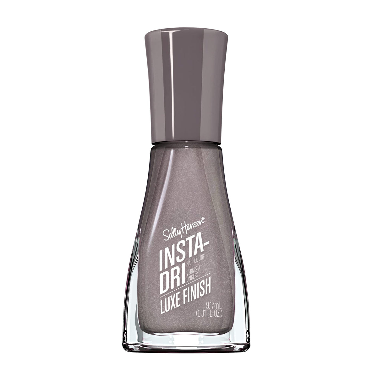 Sally Hansen Insta-Dri botella Extrava-grey, color crema gris para manicuras rápidas.