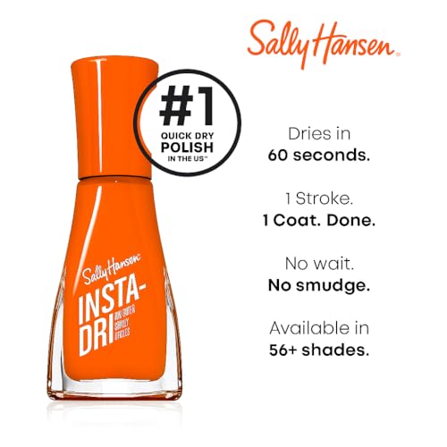 Sally Hansen Insta-Dri acabado brillante con cobertura de larga duración.