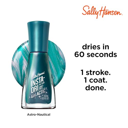 Sally Hansen Insta-Dri Galáctico: acabado semi-opaco con destellos sutiles