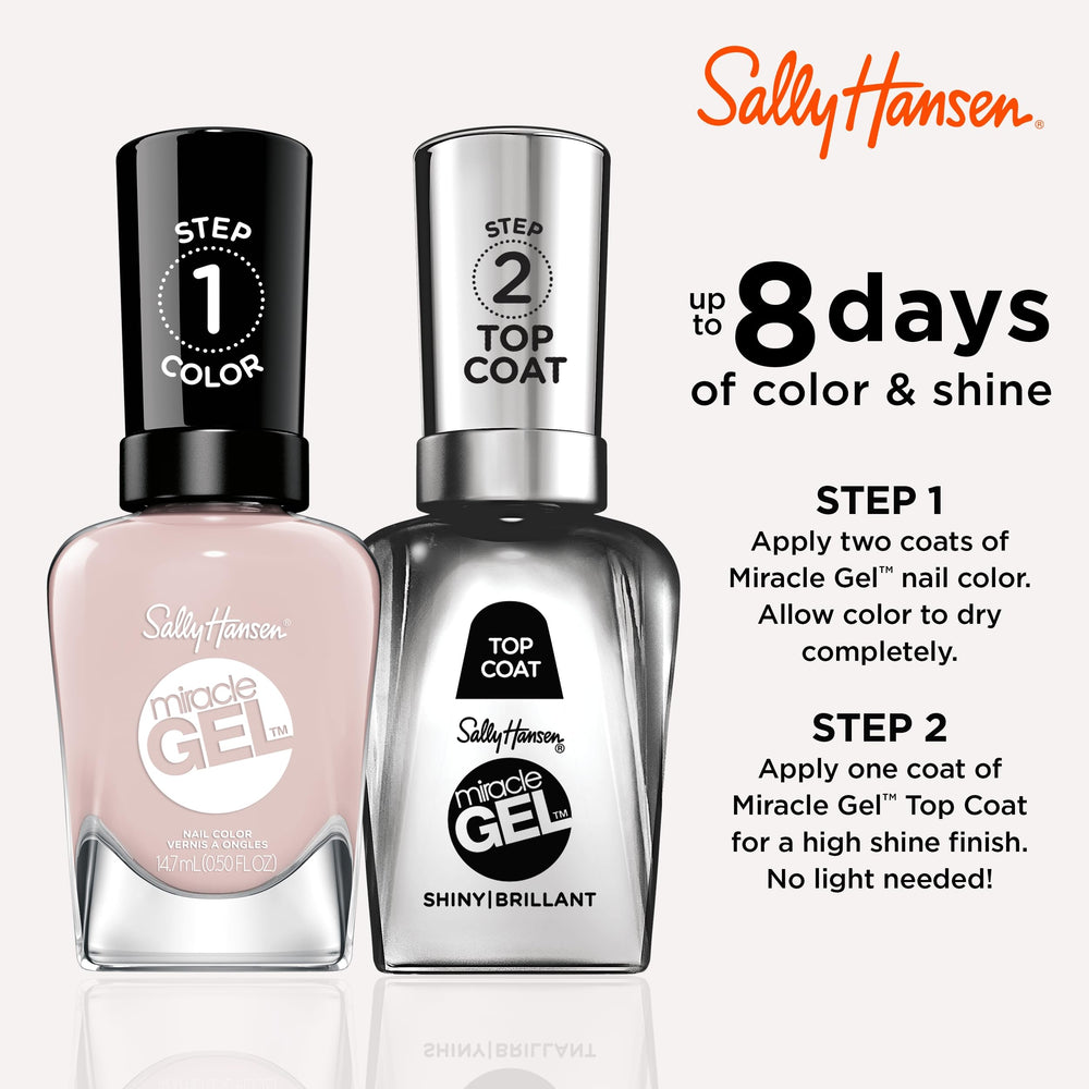 Sally Hansen Miracle Gel sin luz UV: acabado gel sin necesidad de lámparas.