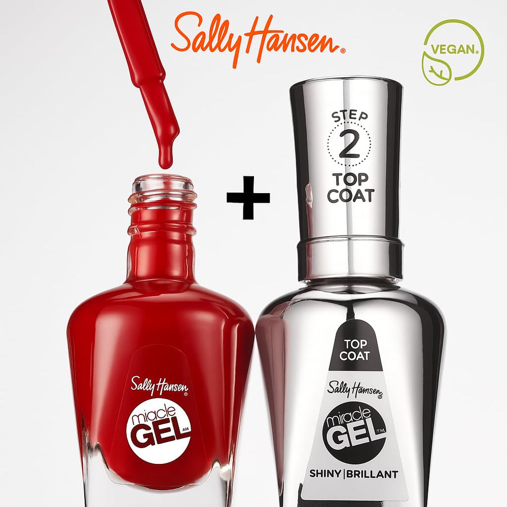 Sally Hansen Miracle Gel: tono Beet Pray Love realza uñas con brillo intenso.