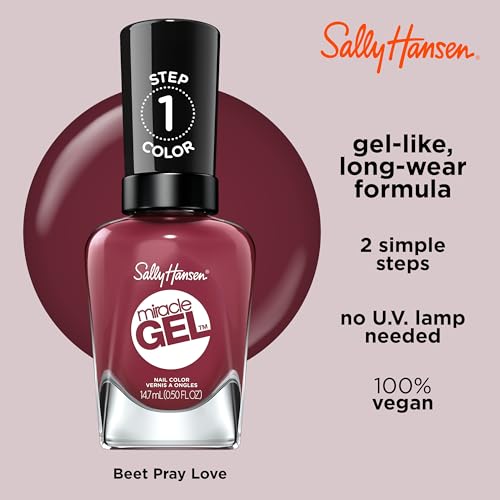 Sally Hansen Miracle Gel: uñas con duración de hasta ocho días y brillo persistente.