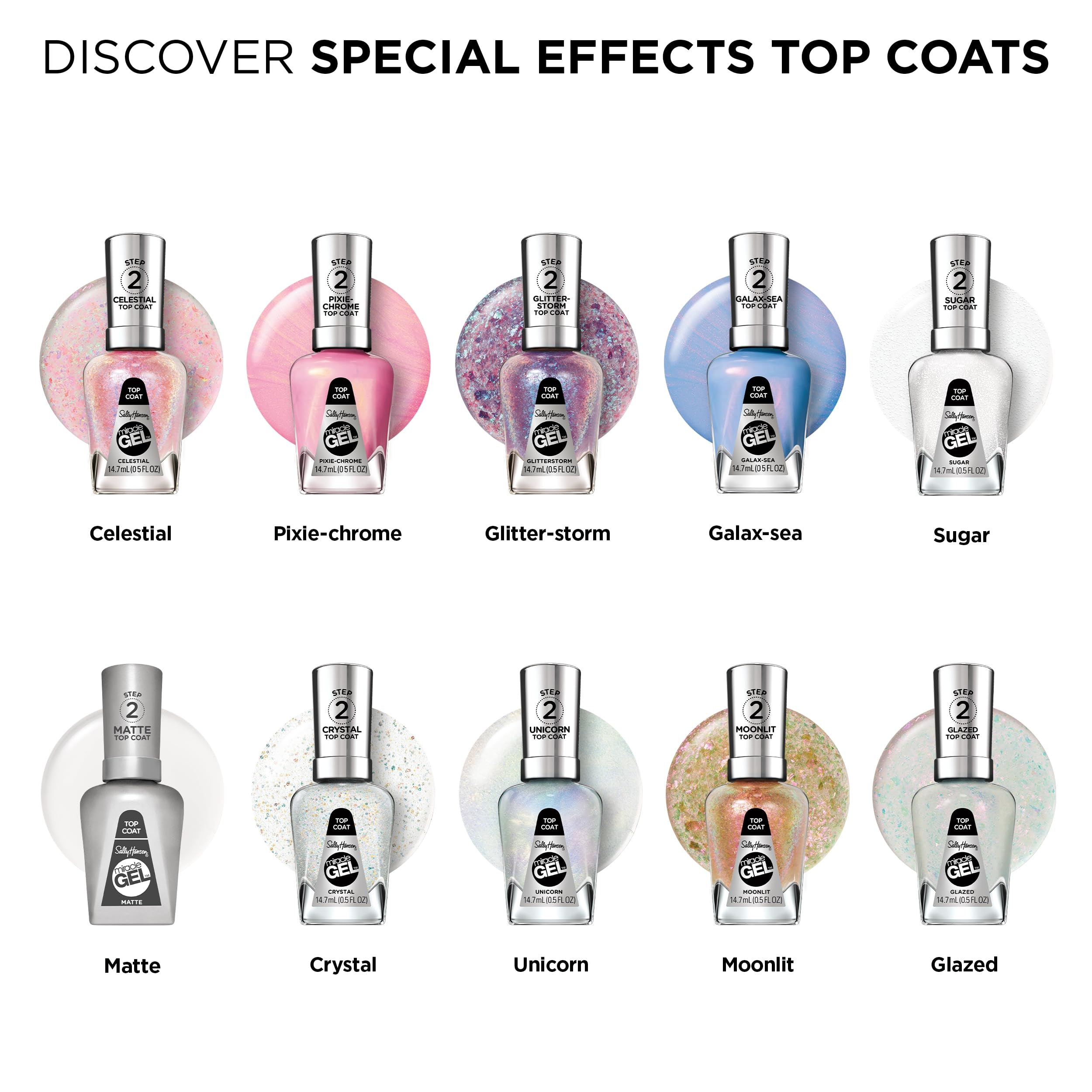 Sally Hansen Miracle Gel Unicorn Top Coat vegano no probado en animales