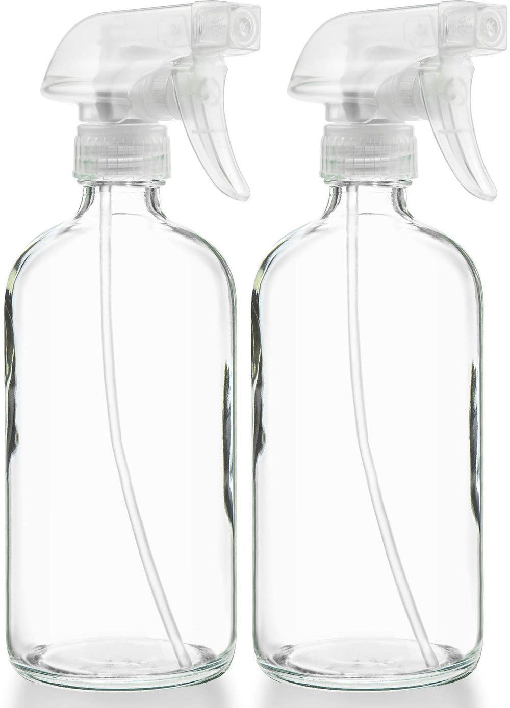 Sally's Organics botella de vidrio claro 16 onzas, ideal para limpiadores caseros reutilizables.