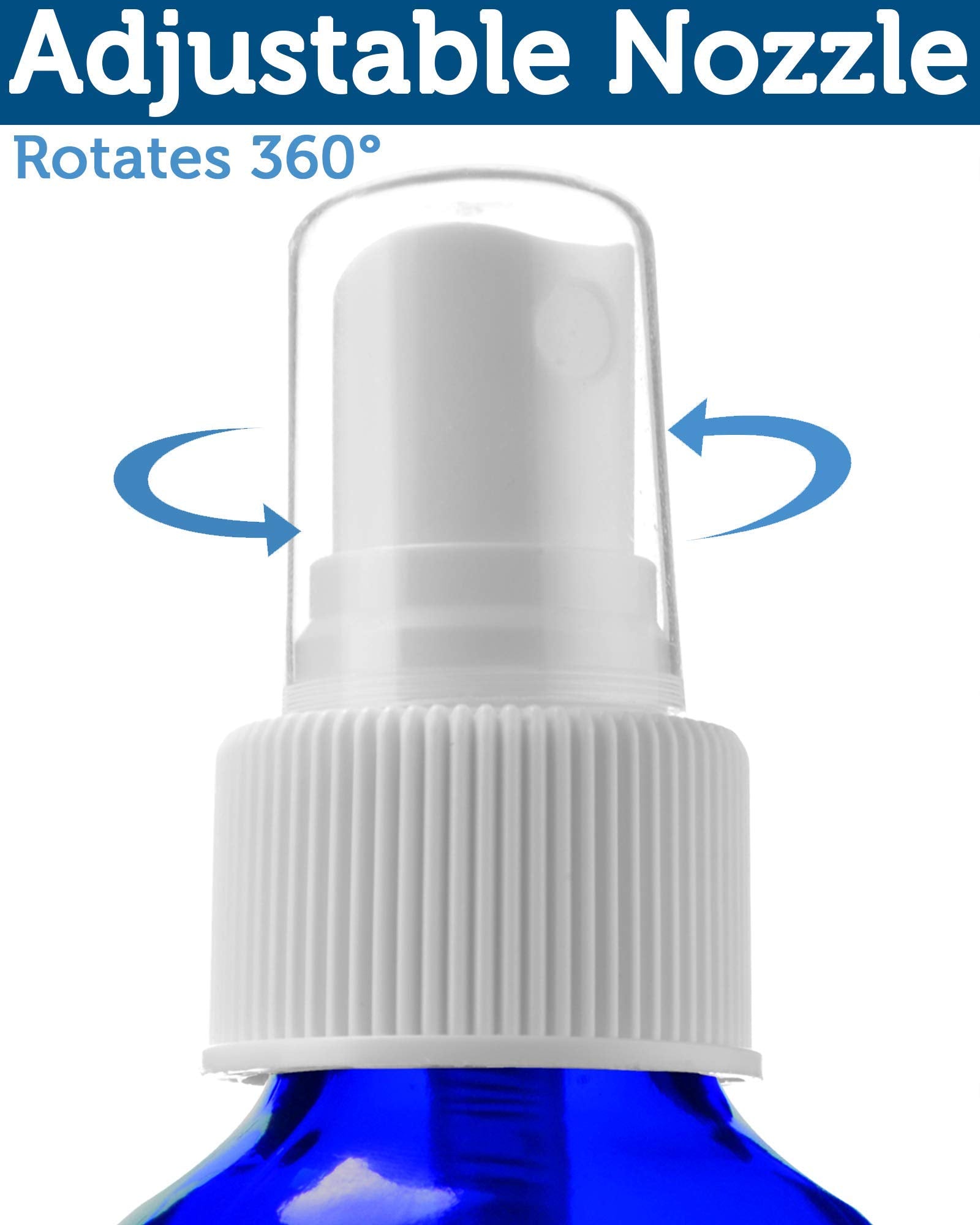 Sally's Organics dos atomizadores azules de vidrio, perfectos para recargas y organización