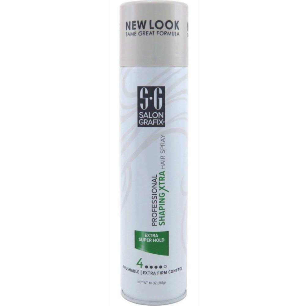 Salon Grafix, brillance spray-coiffant, offre une finition lisse et une allure soignée.