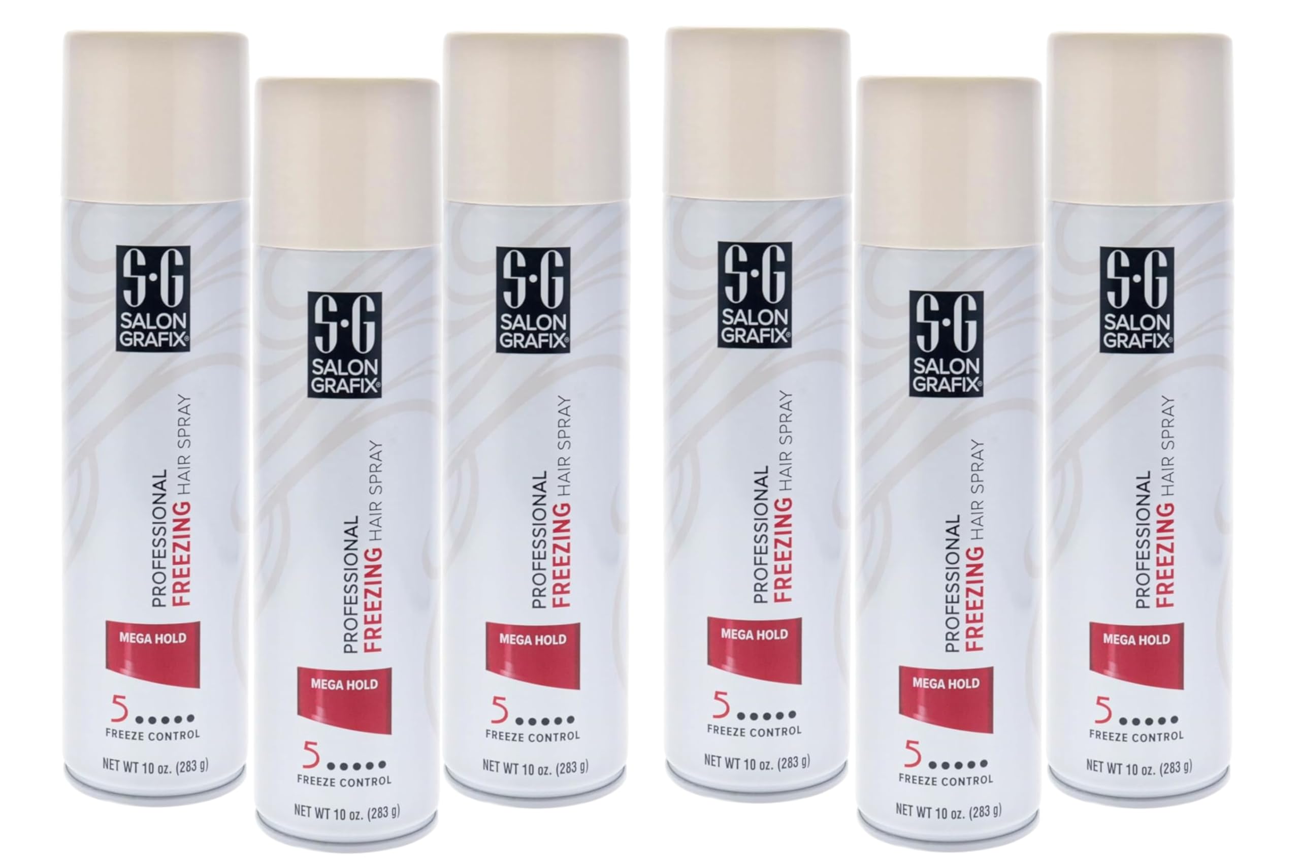 Salon Grafix Hairspray, botella 10oz, fijación mega para estilos duraderos.