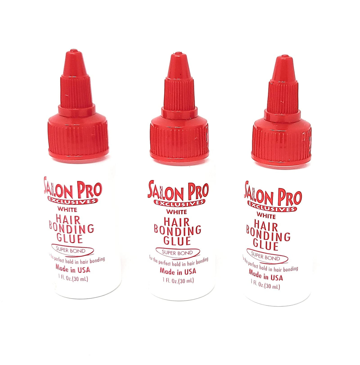 Salon Pro pegamento de unión para cabello blanco, botella, fijación duradera para extensiones