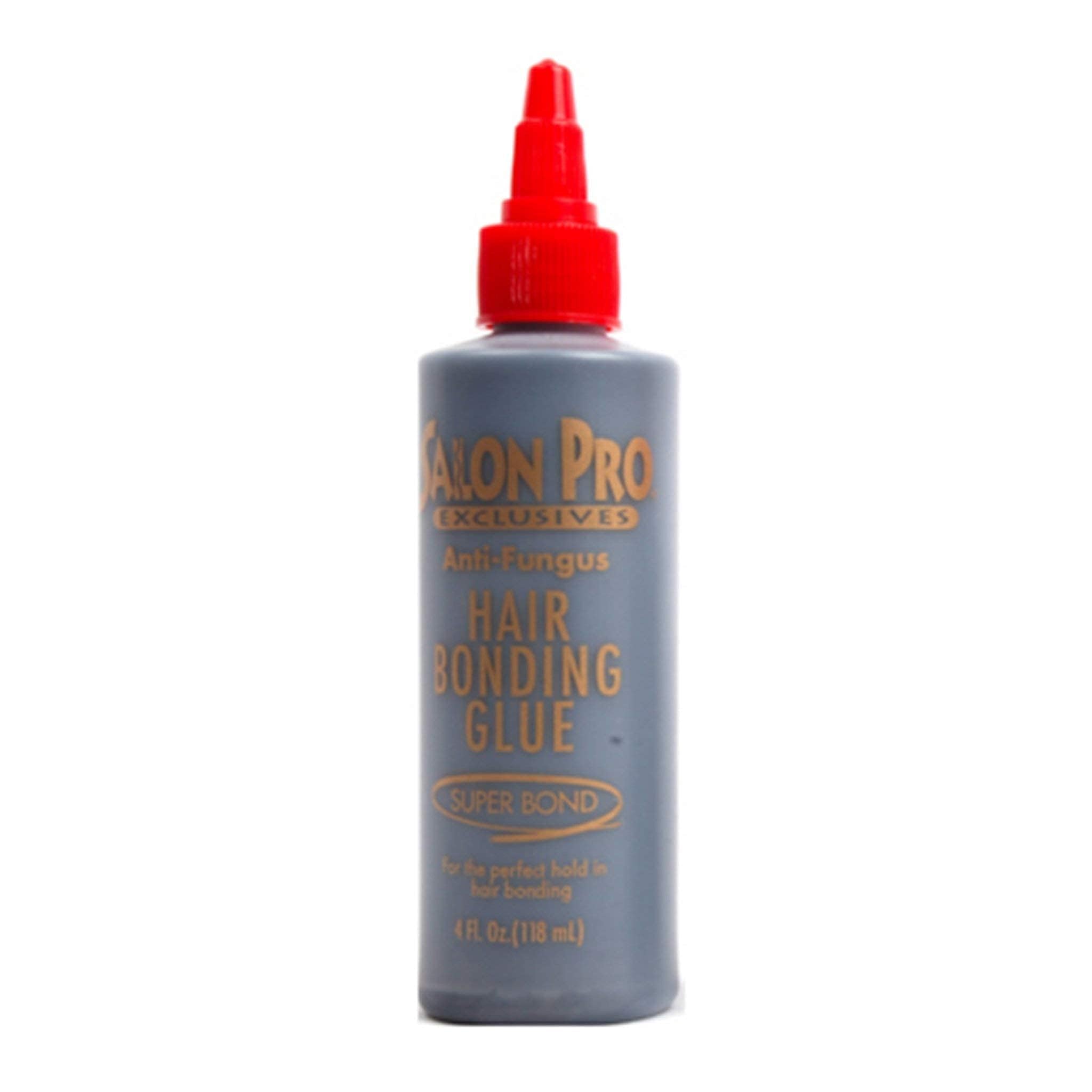 SalonPro Exclusives, detalle de aplicación del pegamento para cabello antifúngico, ideal para fijar peinados.