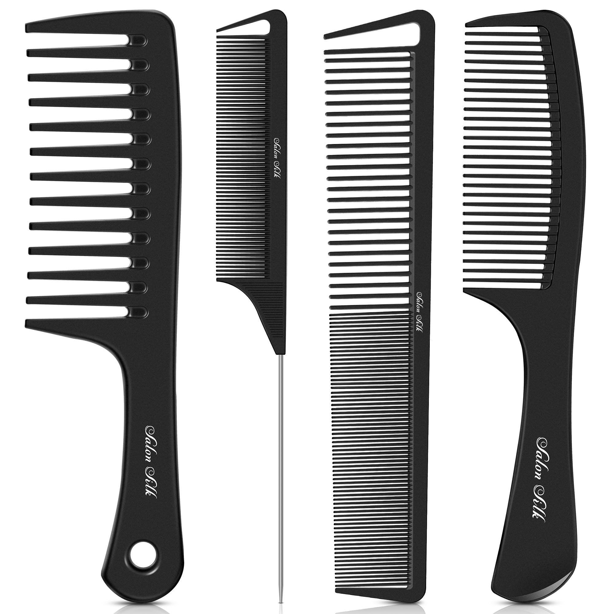 SALON SILK peine-dientes-anchos: desenreda sin tirones en cabello grueso