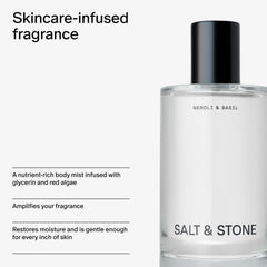 Salt & Stone aplicación en cabello y piel con fragancia suave.