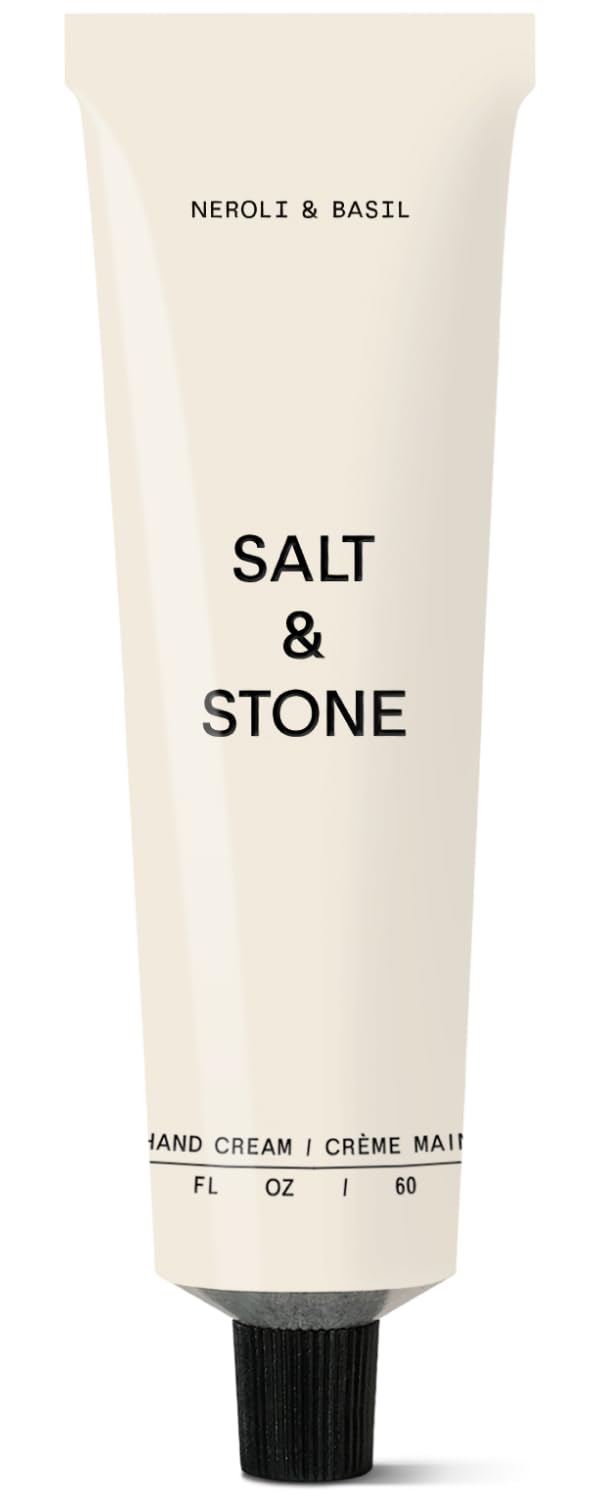 Salt & Stone crema de manos Neroli y Albahaca en 60 ml para hidratación duradera.