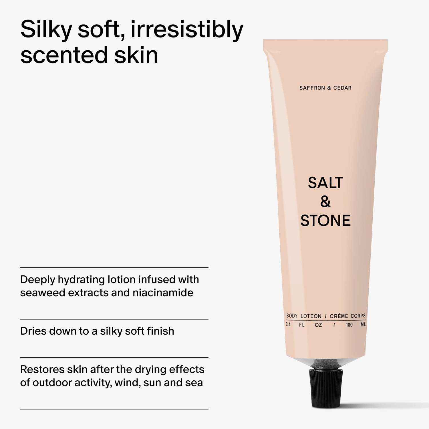 Salt & Stone Lotion Corps : formule végan sans cruauté certifiée Leaping Bunny.