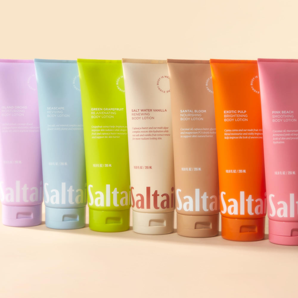 Saltair envase práctico en dos tubos: ideal para casa o viaje.
