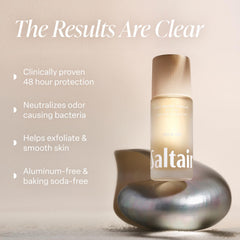 Saltair Serum Deodorant roller ball application on skin