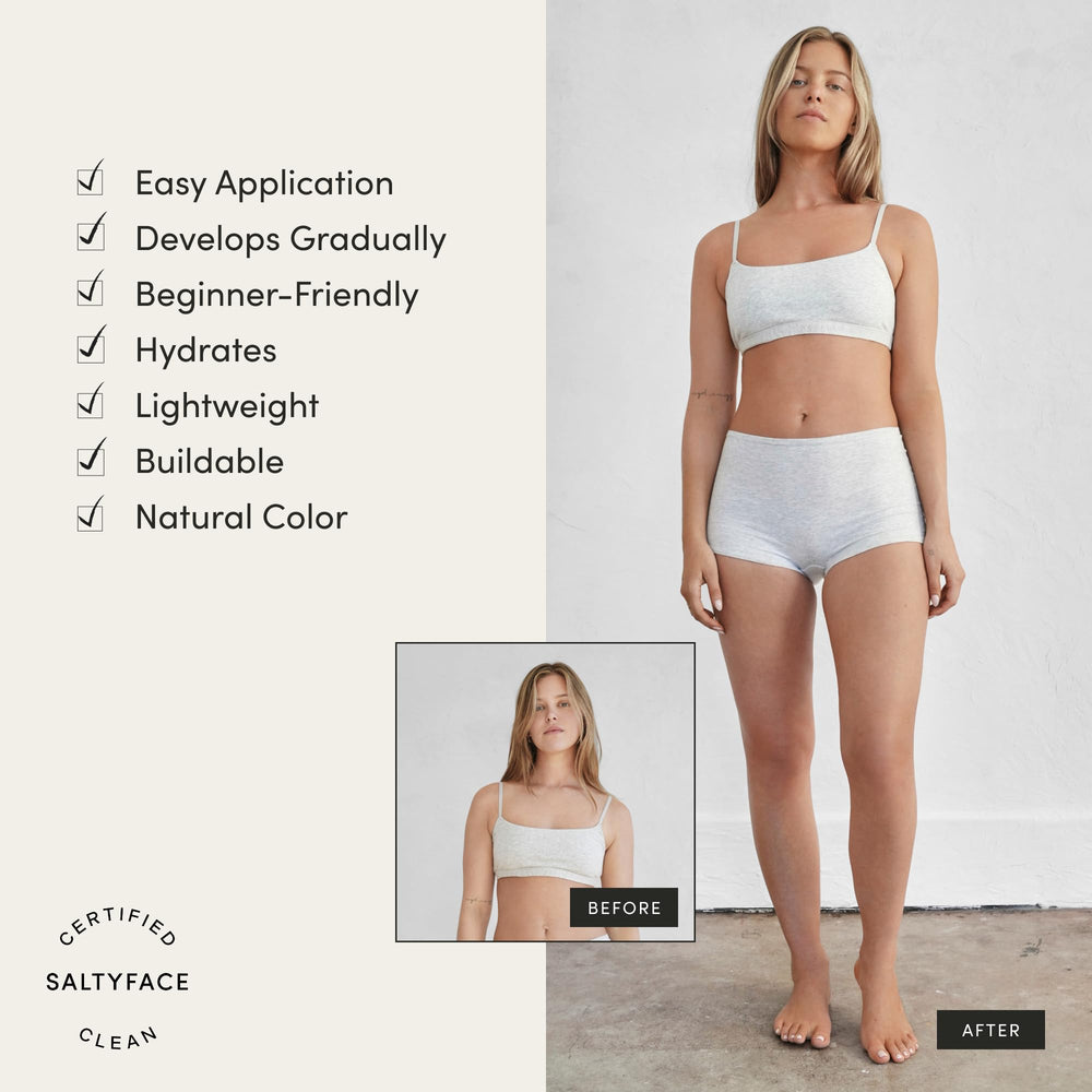 SALTYFACE bronceador espuma tono claro para bronceado natural