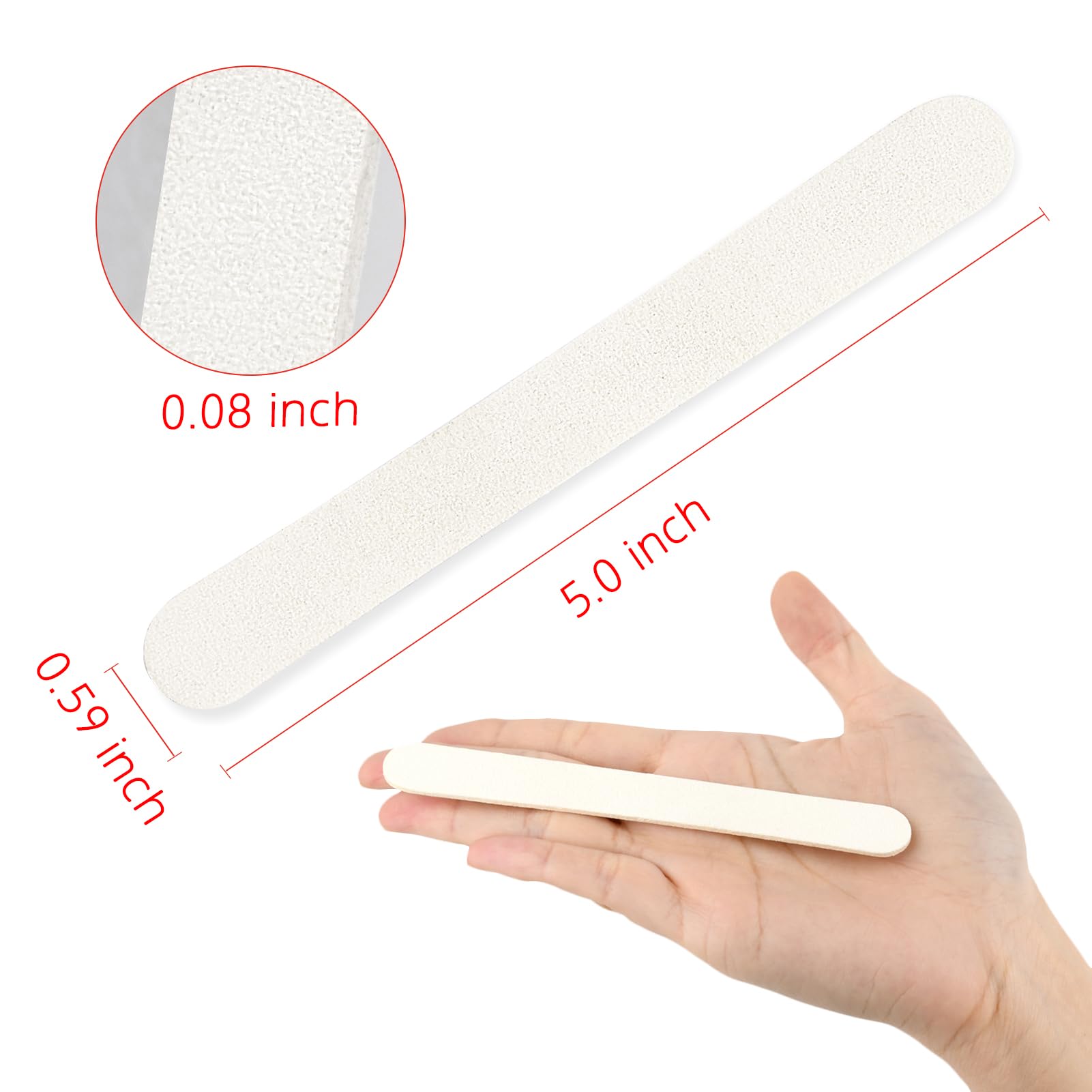 Lima SALVMARY para uñas acrílicas 80/100 grit para limado preciso.