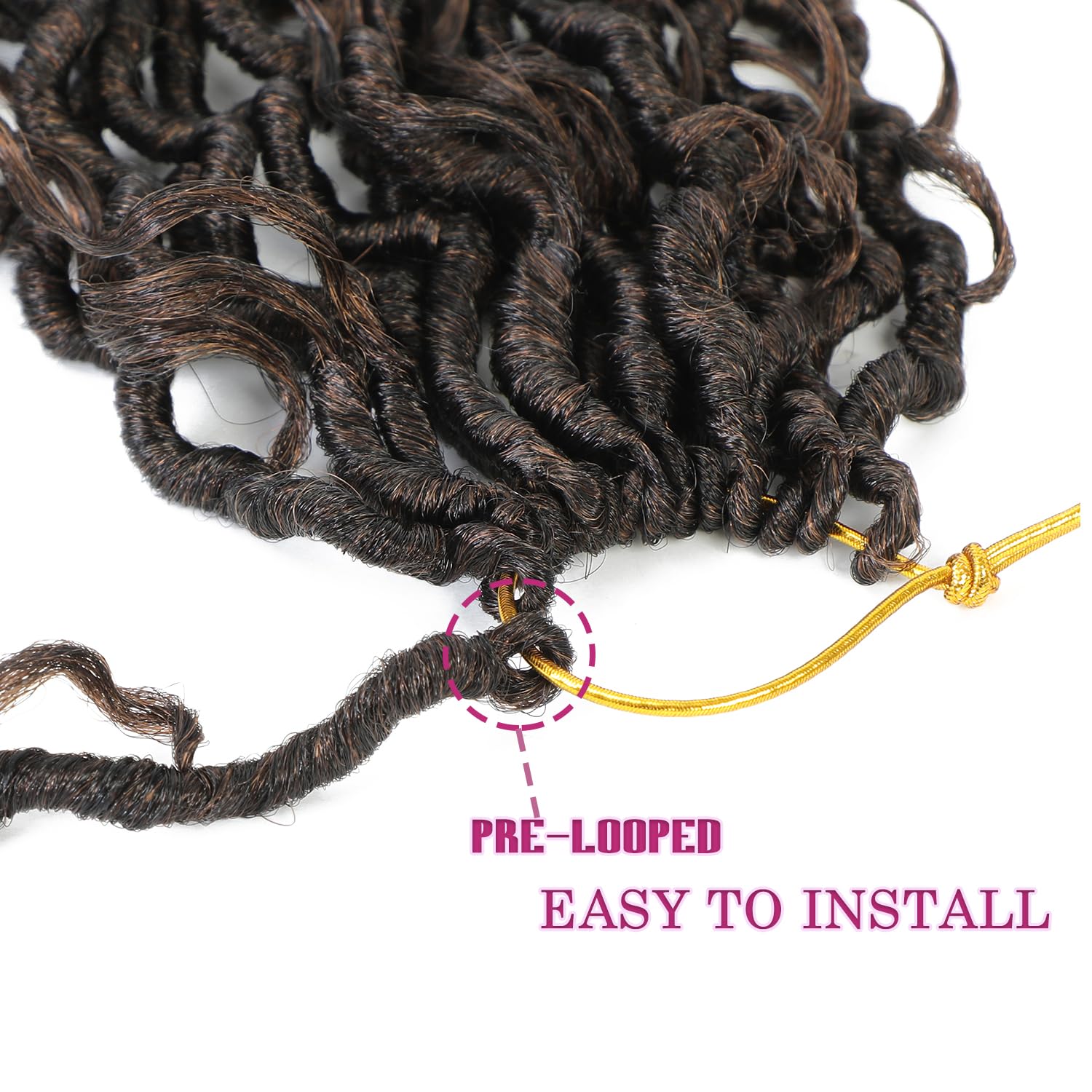 SAMBRAID Diosas de Locs, textura suave y pretorcidas para instalación rápida