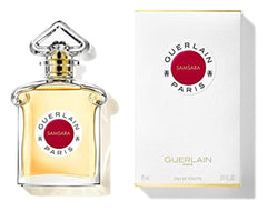 Samsara de Guerlain, botella de perfume, ideal para momentos especiales y uso diario.