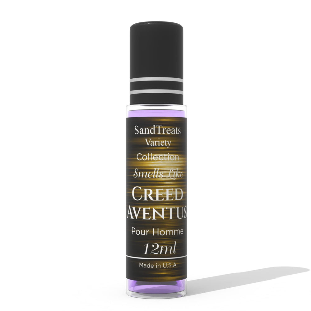 SandTreatsVariety Creed Aventus, notas-bergamota, sensación fresca y elegante.