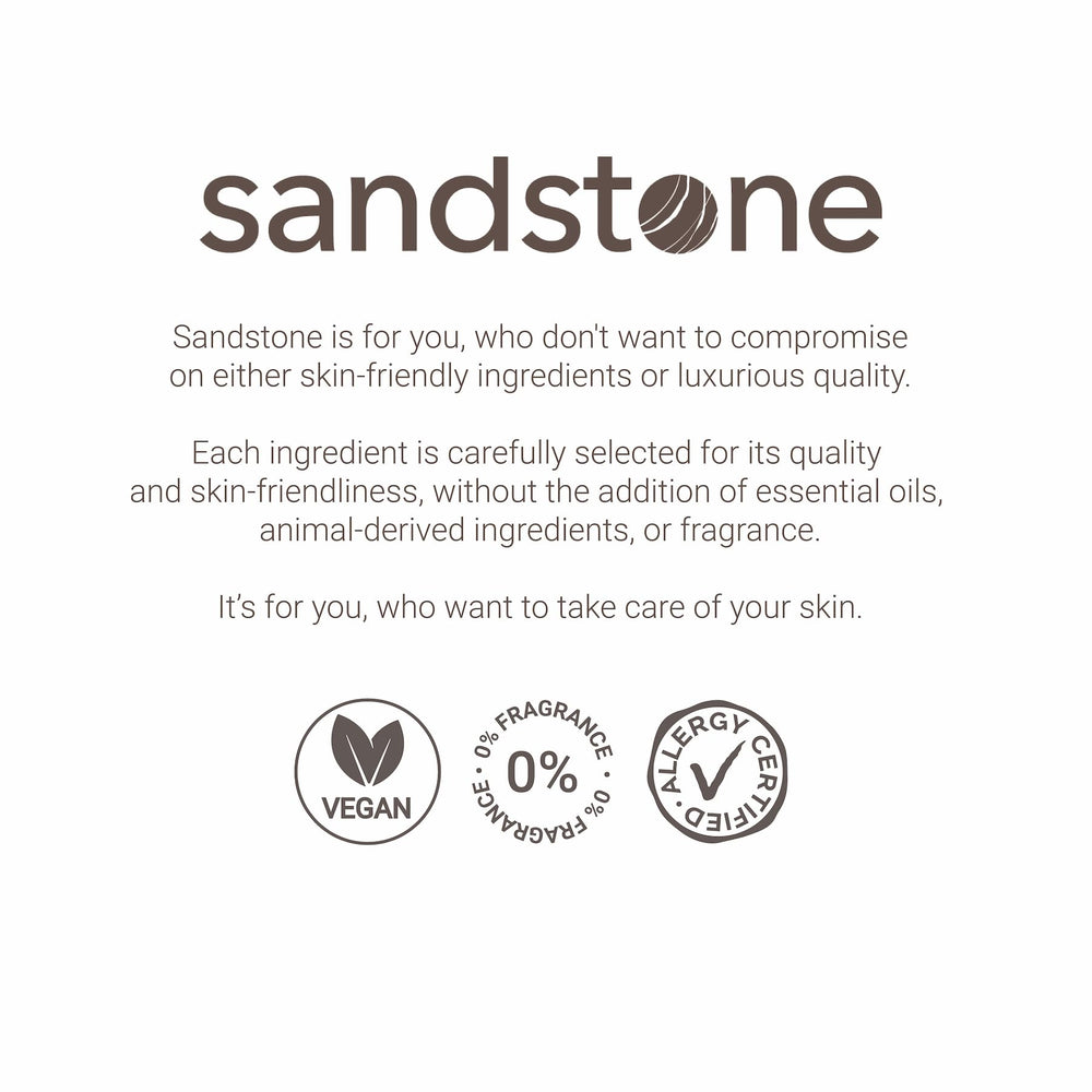 Sandstone Scandinavia envase negro o marrón con la misma fórmula.
