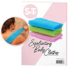 Toalla exfoliante de espalda rosa de S&T INC. para una limpieza suave en la ducha