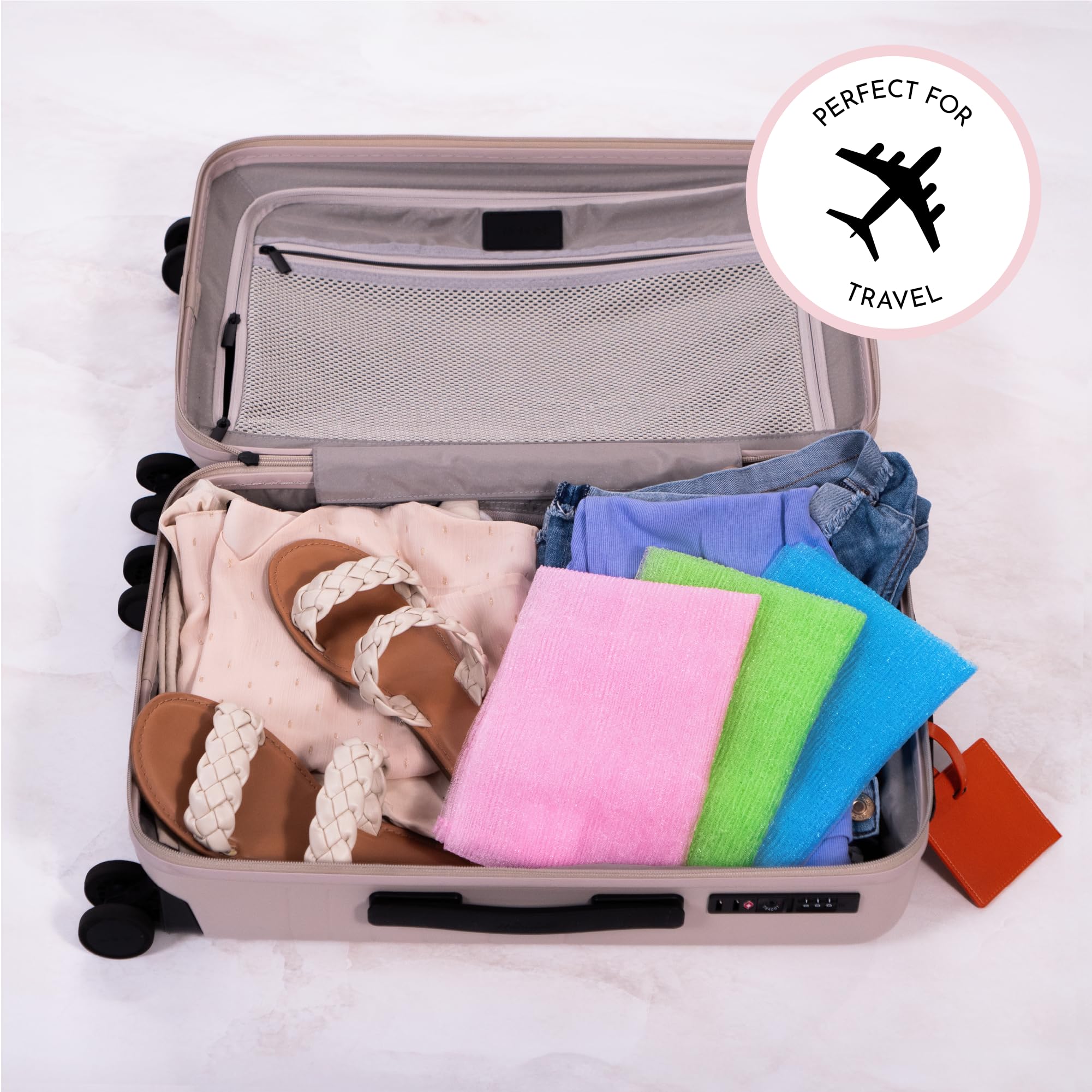 Lavable a máquina, reutilizable y ideal para viajes