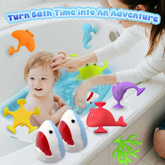 Santrela juguetes ventosa marinos para decorar y jugar en la bañera.