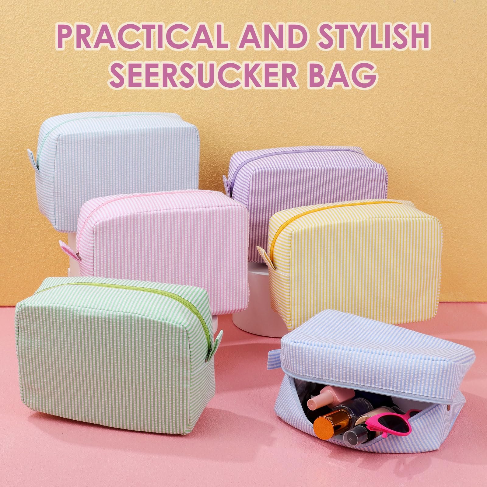 Sanwuta bolsa cosmética preppy, ideal para eventos o salidas.