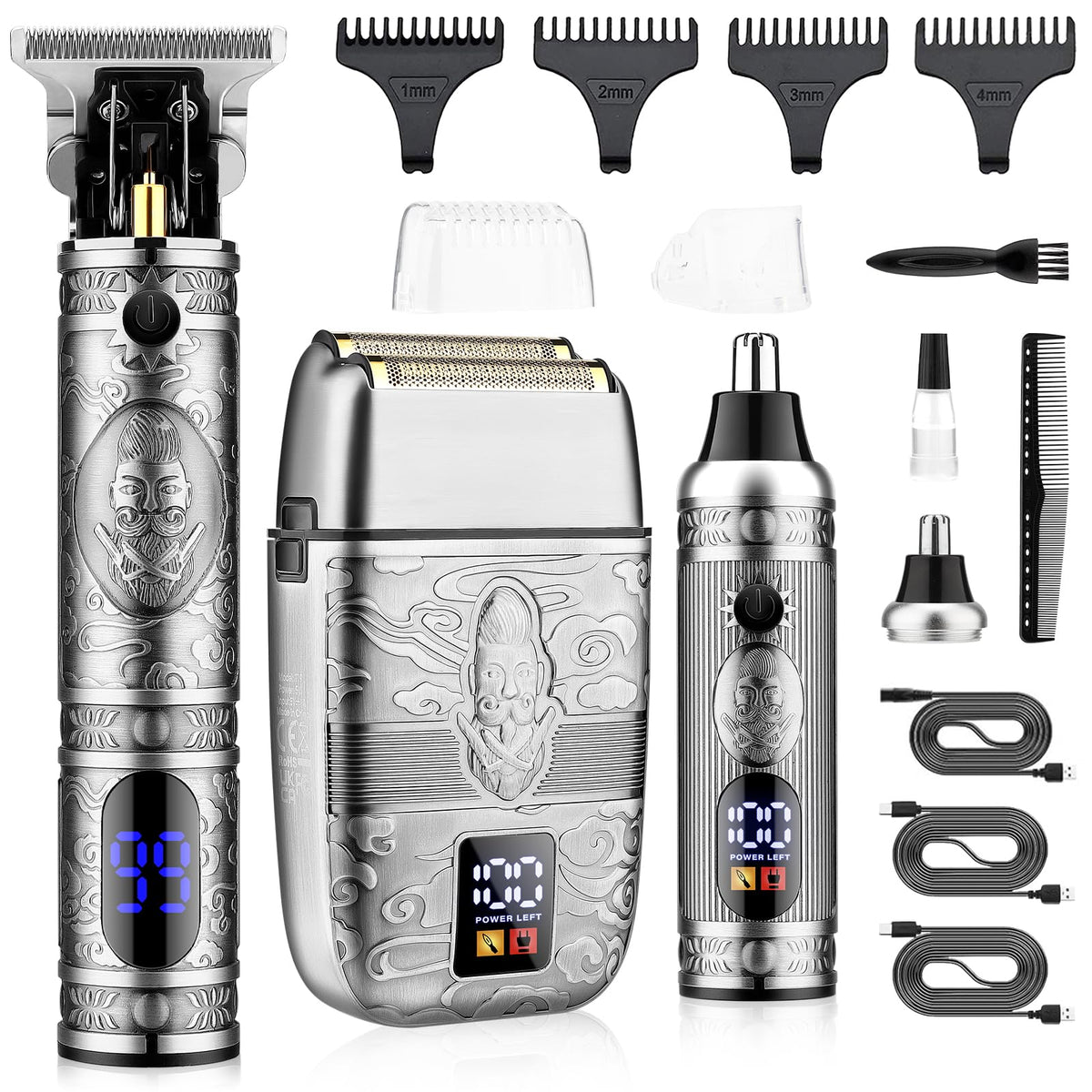Saoilli Cortapelos Profesional Conjunto: recorte preciso para cabello y barba en casa