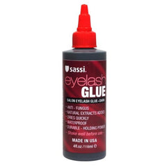 Sassi pegamento de pestañas oscuro 4oz para un agarre duradero