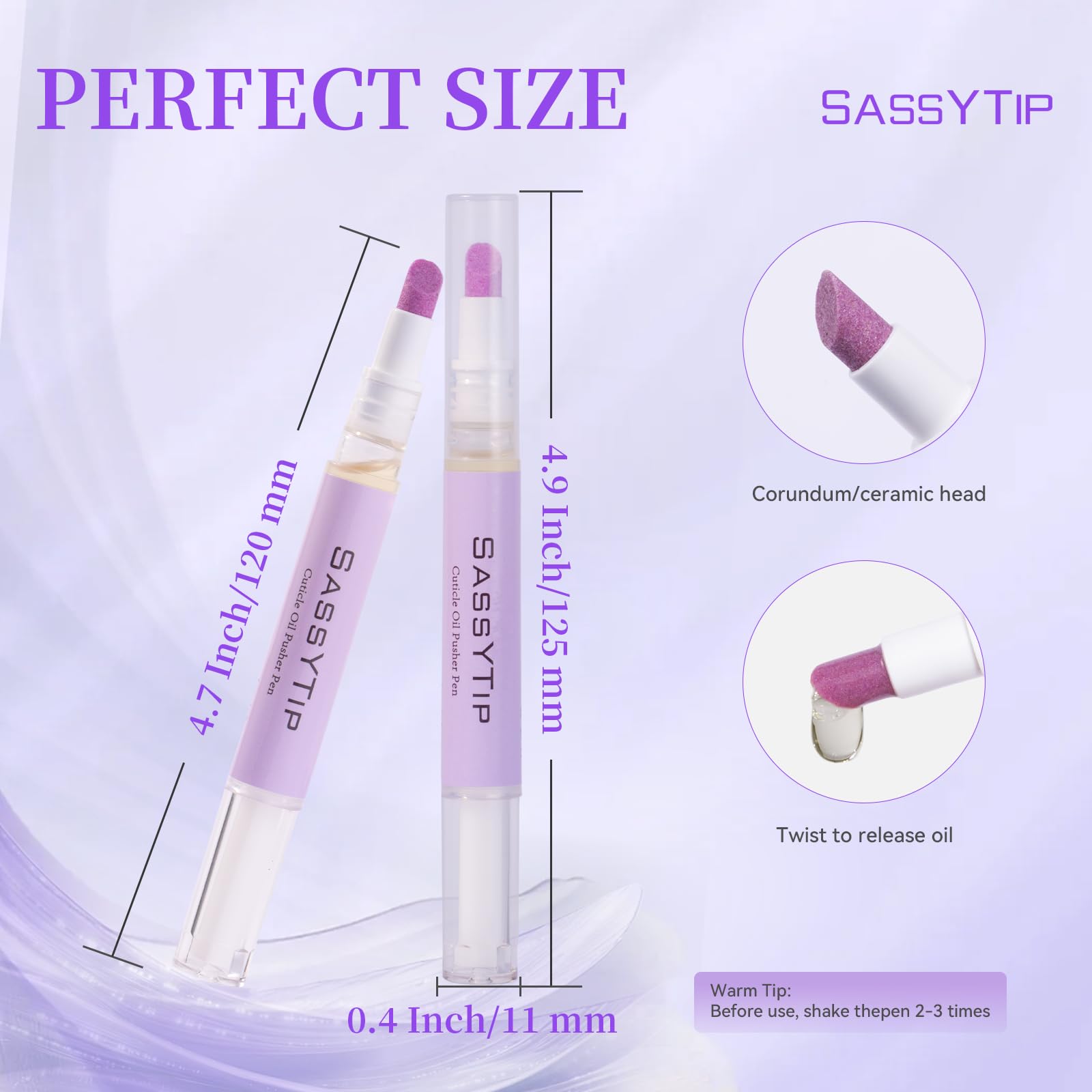SASSYTIP aplicación fácil para cuidado diario de uñas y cutículas
