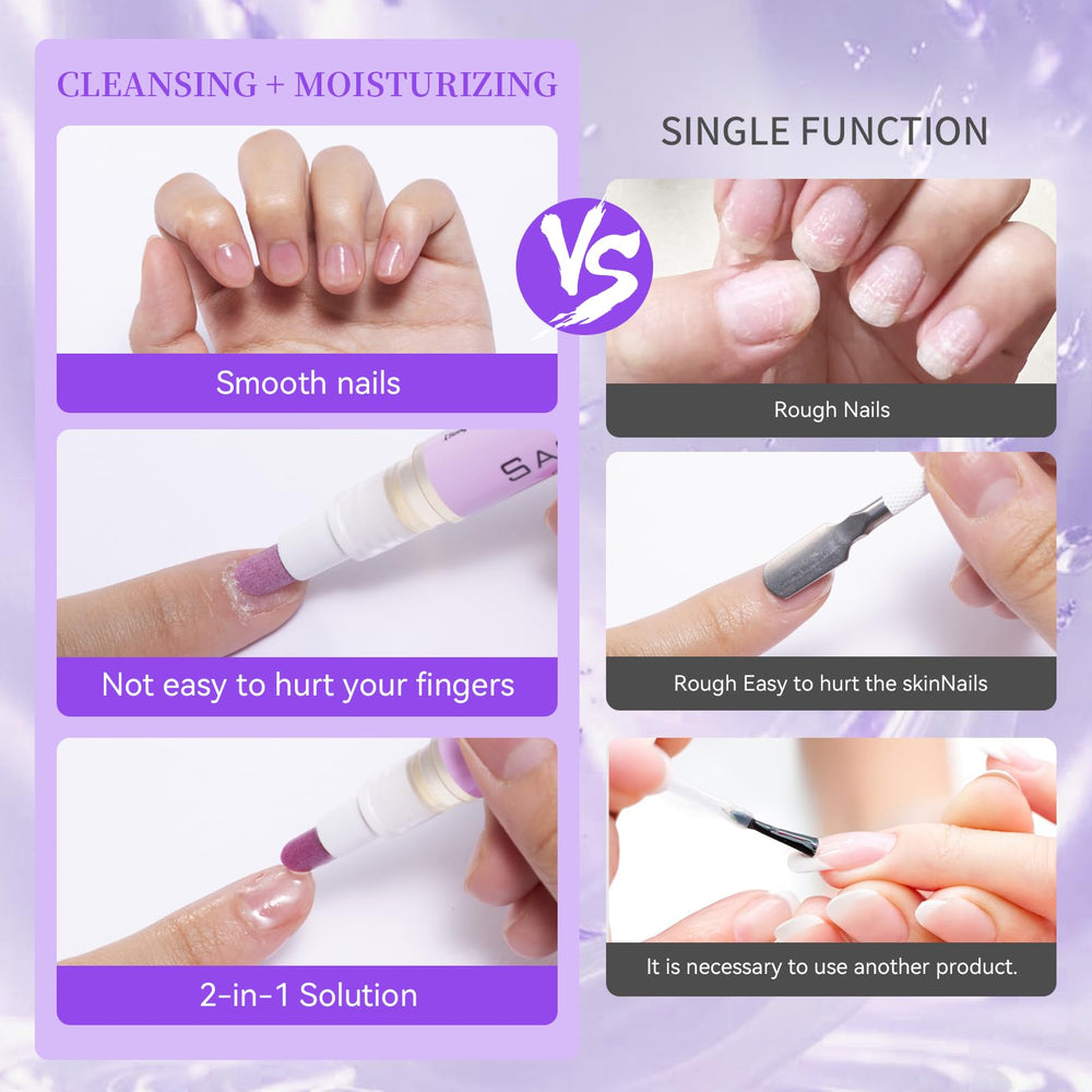 SASSYTIP morado elegante y portátil para manicuras en cualquier lugar