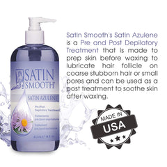 Piel calmada tras depilación gracias a Azulene de SATIN SMOOTH
