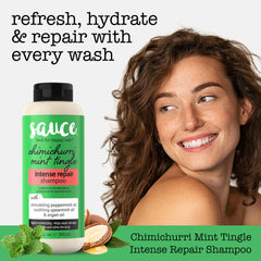 SAUCE Beauty Intense Repair Champu espuma cremosa: limpieza suave que hidrata cabellos dañados.