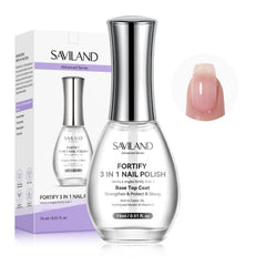 SAVILAND 3-en-1 base y top coat para uñas, brillo duradero