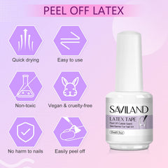SAVILAND látex para uñas en aplicación suave sin manchas