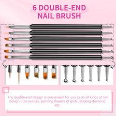 Brochas SAVILAND de doble punta para crear líneas y dibujos precisos en uñas.