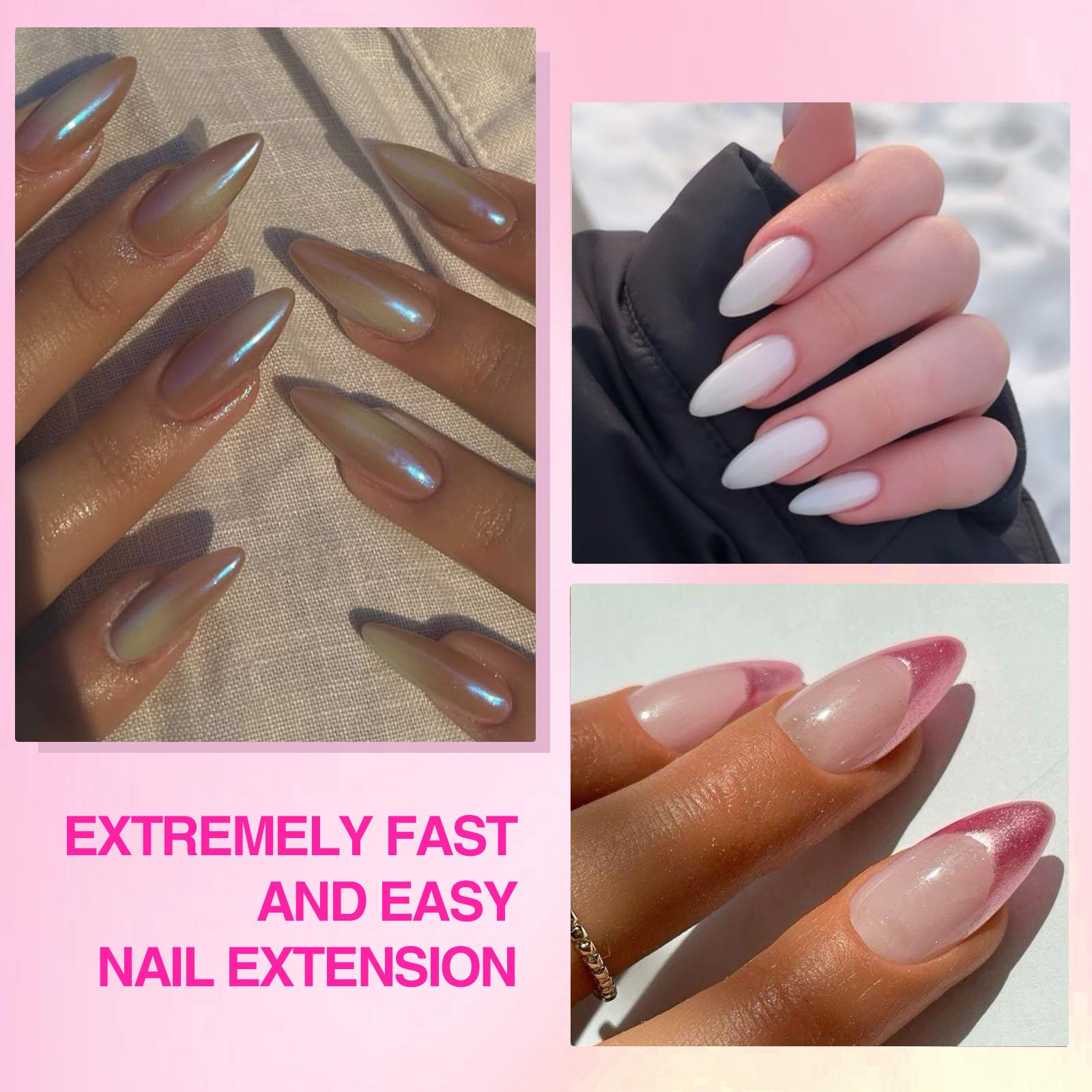 SAVILAND extensiones almendra 500: uñas más largas y naturales.