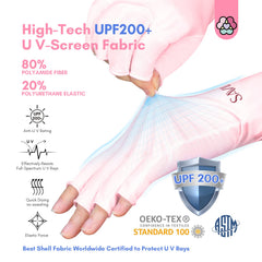 SAVILAND guantes UV para uñas: textura LYCRA suave y ajuste cómodo.