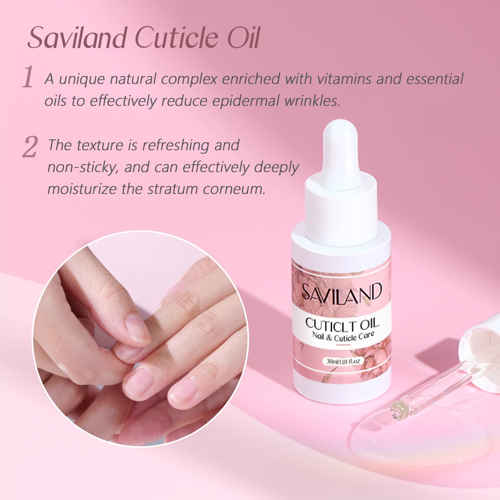 SAVILAND herramientas cuticula acero inoxidable para exfoliar con precisión